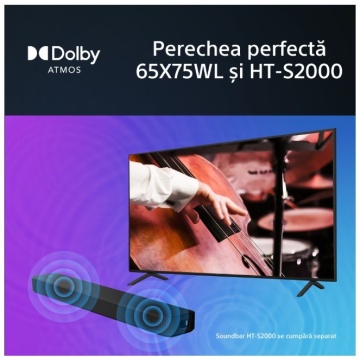 Televizor Sony BRAVIA LED 65X75WL, 164 cm, Smart Google TV, 4K Ultra HD, Clasa F - Img 18