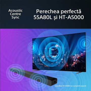Televizor Sony BRAVIA OLED 55A80L, 139 cm, Smart Google TV, 4K Ultra HD, 100 Hz, Clasa G - Img 8