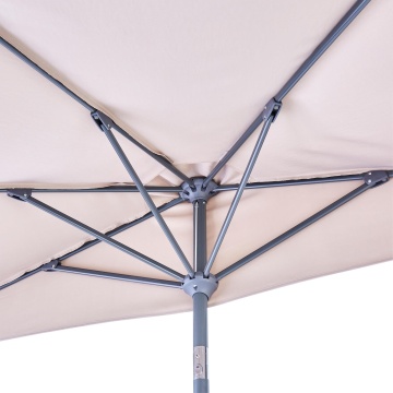 Umbrela terasa, aluminiu/poliester, 268 x 135 cm, H 235 cm, bej - Img 9