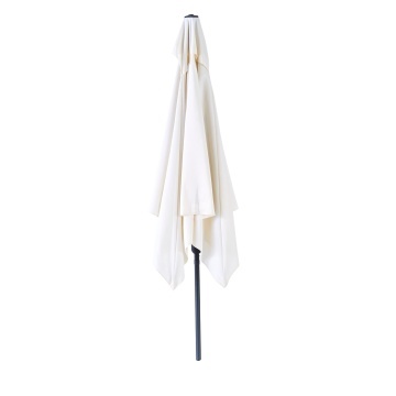 Umbrela terasa, de perete, aluminiu/poliester, 262 x 135 cm, H 240 cm, alb - Img 2