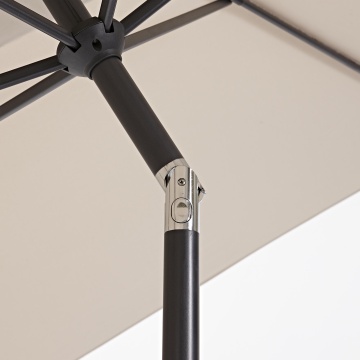Umbrela terasa, otel/poliester, 300 x 194 cm, H 255 cm, taupe - Img 7