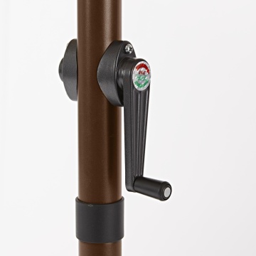 Umbrela terasa, otel/poliester, Ø 262 cm, H 231 cm, bej - Img 8