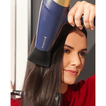 Uscator de par Remington Sapphire Luxe D5805, 2200 W, 3 trepte caldura, 2 viteze, Champagne/Bleumarin - Img 7