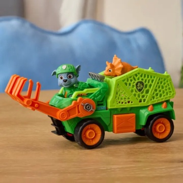 Vehicul de salvare cu figurina, Paw Patrol, Dino Rescue Recycler, Rocky - Img 7