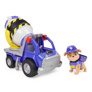 Vehicul Paw Patrol Spin Master - Rubble Crew Mix's Mixing Truck cu figurină - Img 2