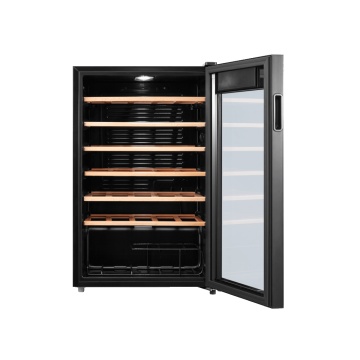 Vitrina vinuri Tesla RW092M, 93L, H84.5, NegruControl electronic, rafturi lemn, 34 sticle - Img 2