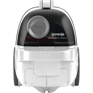 Aspirator Gorenje, VCEA01GACWCY, 800 W, recipient pentru praf 2.2 L, Negru/Alb