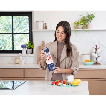 Blender portabil Nutribullet® OC003NBL, capacitate 475 ml, 15 utilizari per incarcare, USB-C, albastru - Img 5