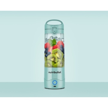Blender portabil Nutribullet NBP003LBL, cupa 475 ml, USB-C, Turcoaz - Img 4