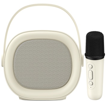 Boxa karaoke HAVIT SK819BT, cu microfon, Bluetooth Type-C, Bej - Img 1