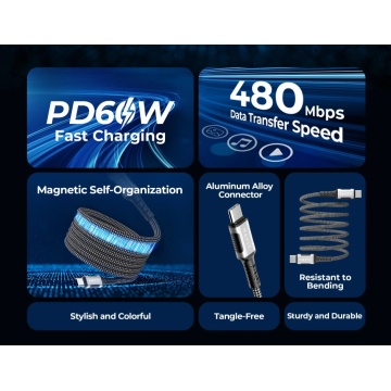 Cablu de încărcare magnetic HAVIT CB6297 USB-C, Negru - Img 7