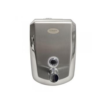 Dozator sapun Limpio SD51, 500 ml, Reincarcabil, Vizor nivel, Inchidere cu cheie, Inox lucios si satinat