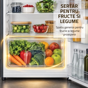 Frigider cu doua usi Samus SX286IE, 206 L, Motor Inverter, Clasa E, Dezghetare automata, Inox - Img 11