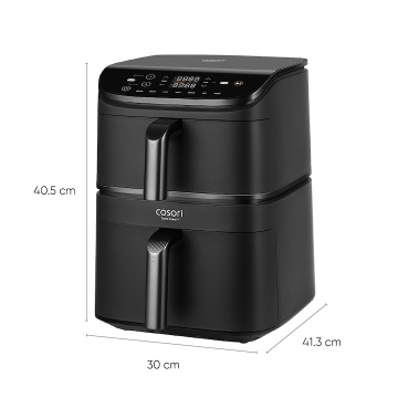 Friteuza cu aer cald COSORI Turbo Tower de 10.8 litri, 2630 W, 7 programe presetate, 30° - 230°C, Tehnologie DC motor, Negru - Img 8