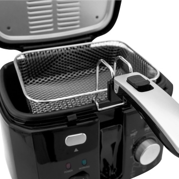 Friteuza Vivax DF-1800B, Putere 1800W, Capacitate 2, 5 Kg, termostat variabil, maner multifunctional, Negru - Img 6