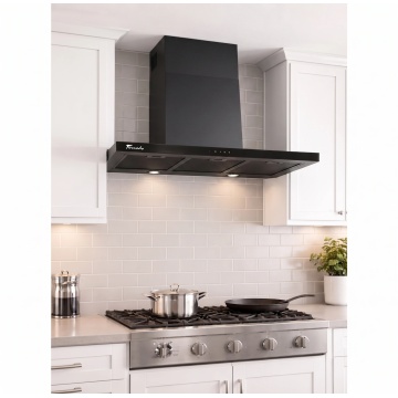 Hota Decorativa Tornado Lara 1200 (90), 1 motor, latime 90 cm, 3 viteze, absorbtie 1200 m3/ora, Negru - Img 2