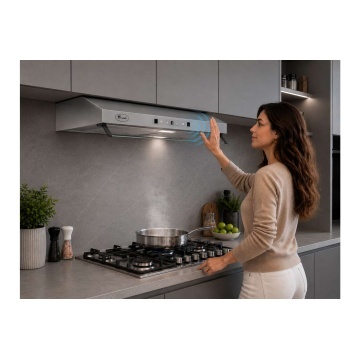 Hota Traditionala Tornado BIZA 10 (60), 1 motor, latime 60 cm, 3 viteze, absorbtie 500 m3/ora, Inox - Img 2