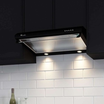 Hota traditionala Tornado Bona 20 (50) LED, 2 motoare, latime 50 cm, absorbtie 560 m3/ora, filtru anti-grasimi aluminiu 5 straturi, Negru - Img 2