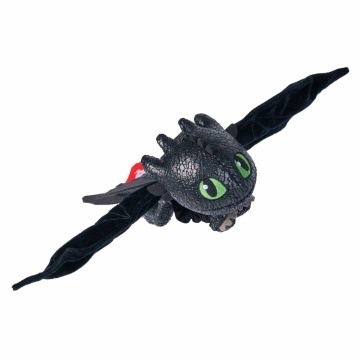 How To Train Your Dragon 2025 - Toothless Hug and Glide, Dragon de pluș interactiv 30 cm, Multicolor, 4 ani+ - Img 3