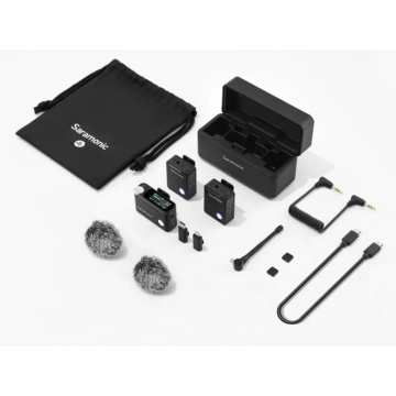 Kit microfon wireless Saramonic Ultra 01 (2TX+RX)ClearVoice, IPX5, 2 x magn. microf., negru - Img 7