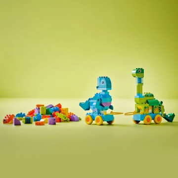 LEGO® DUPLO® - Dinozauri pe roti 3 in 1 10451, 108 piese - Img 8