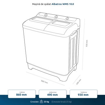 Masina de spalat rufe Albatros WMS 10.0 - Img 2