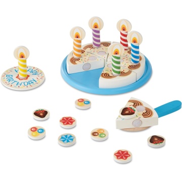 Melissa & Doug - Set de joacă din lemn Tort de Aniversare, Multicolor, 3 ani+ - Img 2