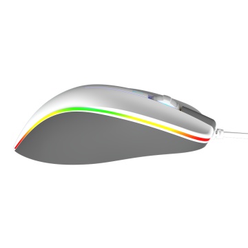 Mouse de gaming Meetion GM23, Iluminat RGB, 12800 cpi, 128 x 81 x 40 mm, Lungime cablu 1.8 m, Alb-Gri - Img 6