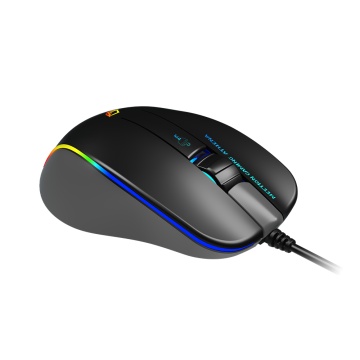 Mouse de gaming Meetion GM23, Iluminat RGB, 12800 dpi, 128 x 81 x 40 mm, Lungime cablu 1.8 m, Negru-Gri - Img 4