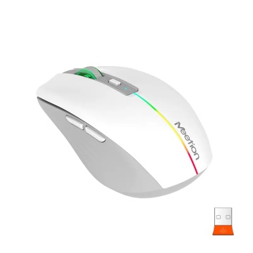 Mouse office wireless Meetion BTM002, Alb - Gri - Img 2