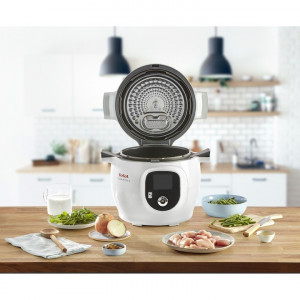 Multicooker inteligent cu gatire sub presiune Tefal Cook4Me CY851130, 1600W, 6l, Alb - Img 6