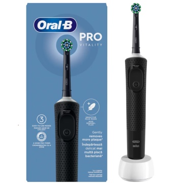Periuta de dinti electrica ORAL-B Vitality PRO, 7600 miscari/min, Curatare 2D, 3 programe, 1 capat, negru