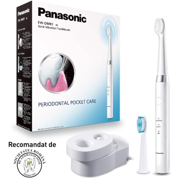 Periuta de dinti Panasonic Sonic vibration EW-DM81-W503, 31.000 oscilatii, Alb