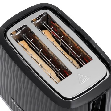 Prajitor de paine Russell Hobbs 27371-56, 800 W, 2 felii, 6 trepte rumenire, Incalzitor chifle, Negru - Img 2