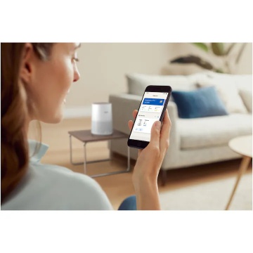 Purificator de aer Philips AC0650/10, CADR 150 mc/h, Filtru NanoProtect HEPA, Mod nocturn, Alb - Img 6