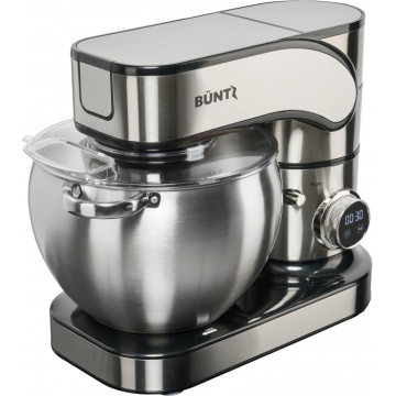 Robot de bucatarie Buntz BMP-2000SL, 2000 W, Bol 10 L Inox, 6 Viteze, Functie Pulse, display Tactil, Mixer, Tocator si Blender, Inox - Img 8