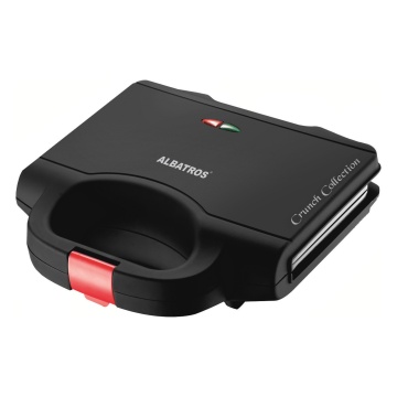 Sandwichmaker Albatros S2B-750, 750 W, placi tip grill antiaderente, placi 227 x 127 mm, Negru