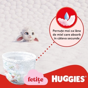Scutece chilotel Huggies Little Movers 4, Girl, 9-14 kg, 72 buc - Img 5