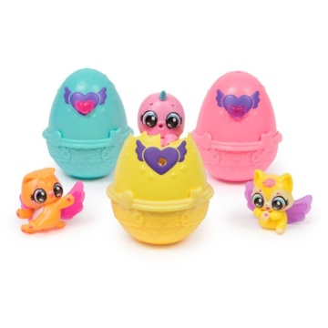 Set figurine in cosulet, Hatchimals, Alive Neon Rainbow Basket - Img 2