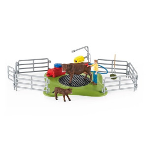 Set figurine Schleich, Farm World, Centru de spalat vaci - Img 4