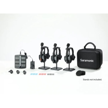 Solutie intercom completa Saramonic WiTalk9 WT3S6xbat, 3 pers, Full-Duplex, 1.9GHz, single-ear