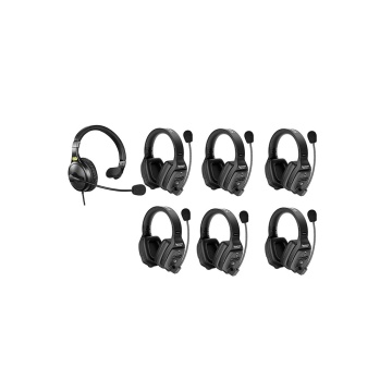Solutie intercom stereo comp Saramonic WiTalk WT7D7xbat, 7 pers, Full-Duplex 1.9GHz, dual-ear - Img 2