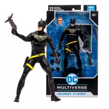 Spin Master - Figurină de colecție DC Multiverse – Jim Gordon ca Batman, 7 inch, 18 cm, McFarlane Toys, ediție 2023, articulată, Negru - Img 2