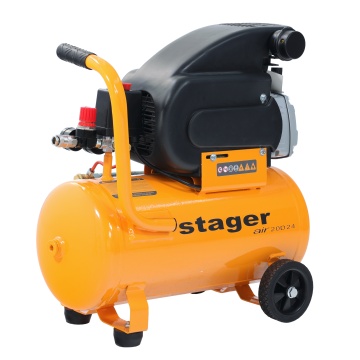 Stager Air 20D24 compresor aer, 24L, 8bar, 200L/min, monofazat, angrenare directa - Img 3