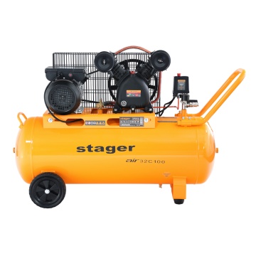 Stager Air 32C100 compresor aer, 100L, 10bar, 324L/min, monofazat, angrenare curea - Img 2