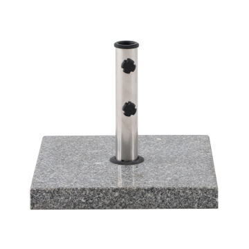 Suport umbrela terasa, granit/otel, 45 x 45 cm, H 36 cm, 30 kg, gri - Img 3