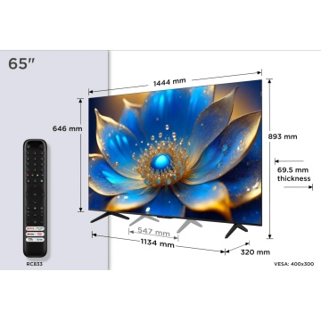 Televizor QLED Smart TCL 65P71K, 164 cm, Ultra HD 4K, Google TV, Clasa E - Img 12