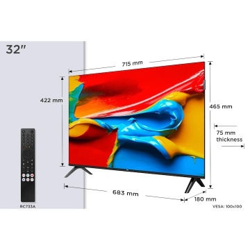 Televizor Smart TCL 32V4C, 80 cm, HD, Clasa F - Img 2