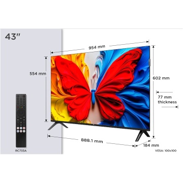 Televizor TCL QLED 43S5K, 108 cm, Smart Android TV, Full HD, Clasa F - Img 11