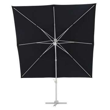 Umbrela terasa, aluminiu/otel/poliester, 286 x 286 cm, H 264 cm, gri antracit - Img 3